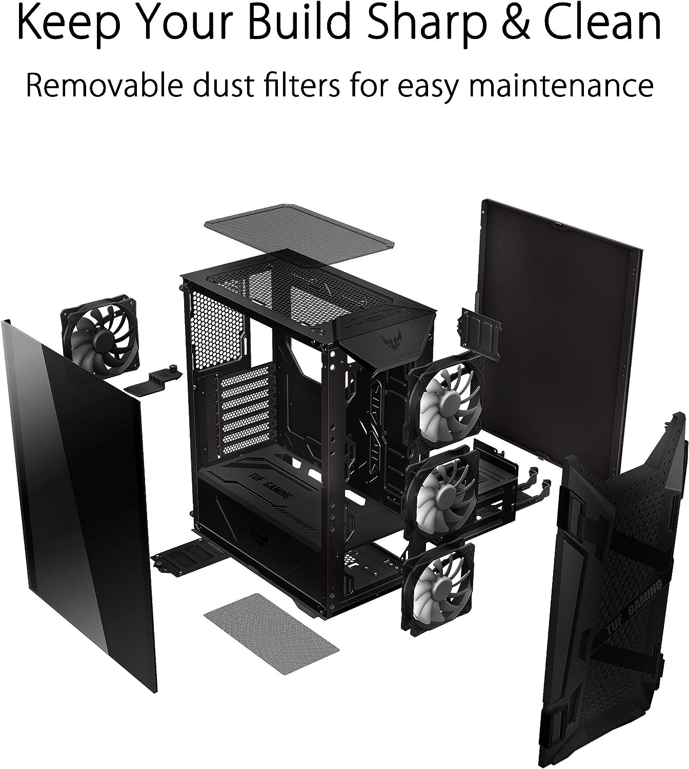 ASUS TUF Gaming GT301 ATX mid-tower tempered glass GAMING CASE ASUS TUF Gaming GT301 ATX mid-tower tempered glass GAMING CASE